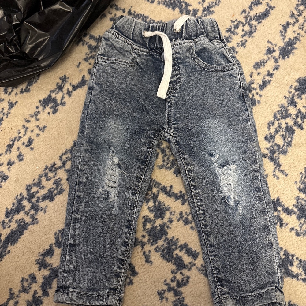 Little Bipsy distressed denim 12-18 months